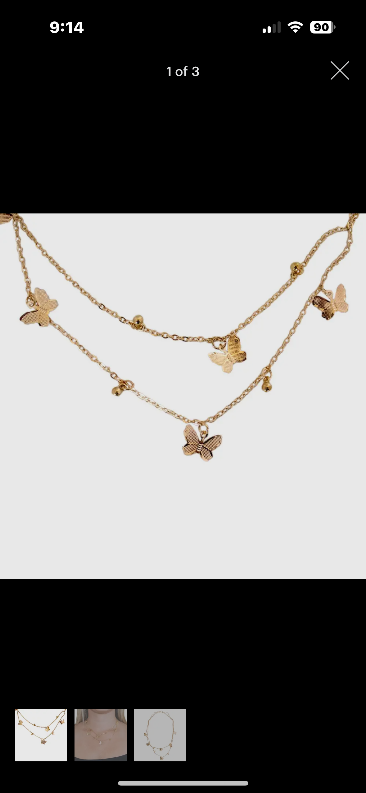 layered butterfly necklace