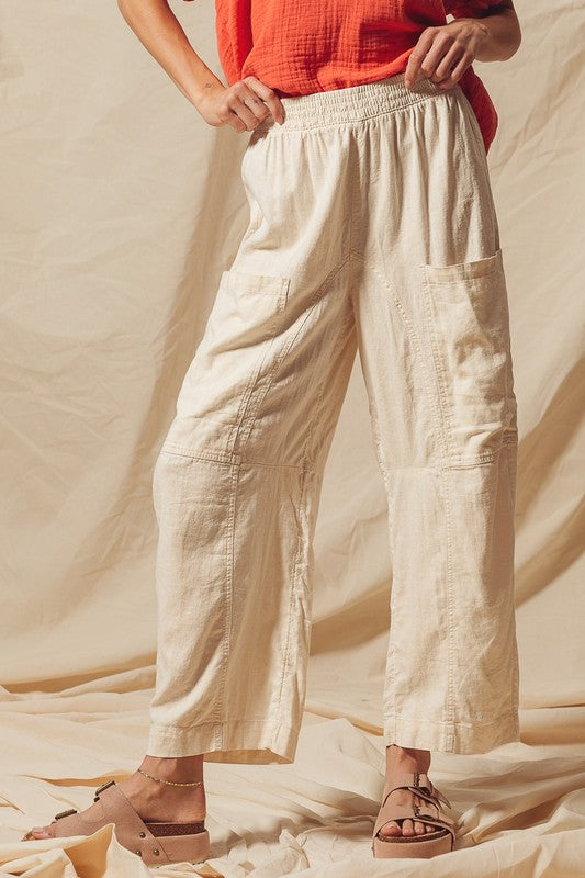 natural linen pants