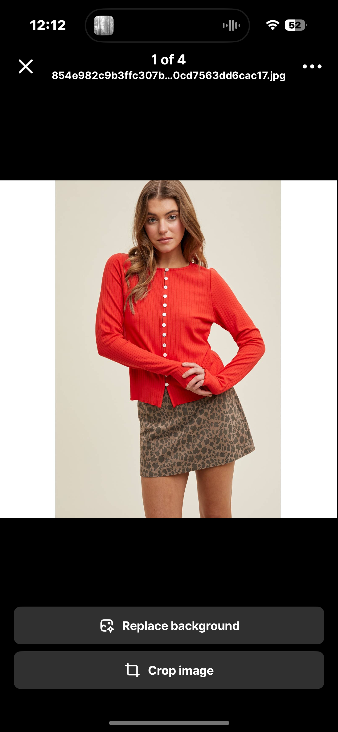 red button up top