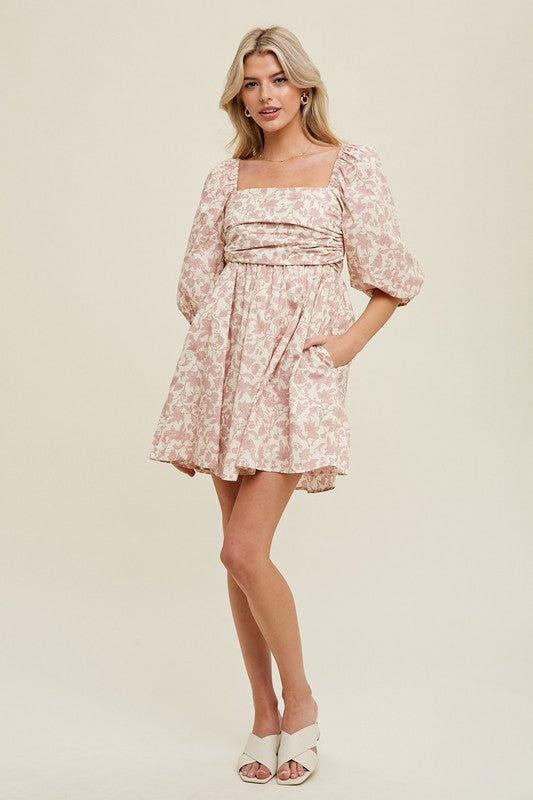 pink floral romper
