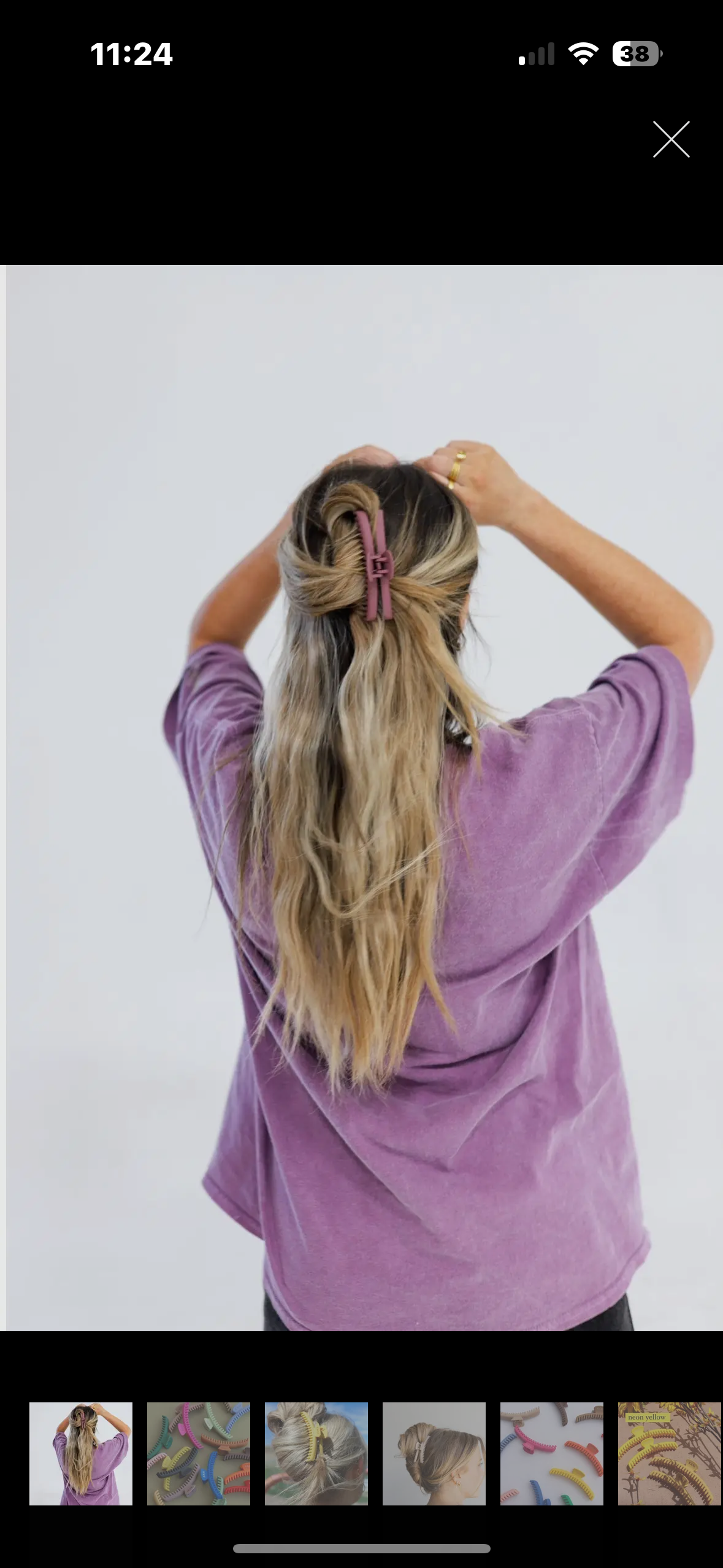 midi plum hold everything clip