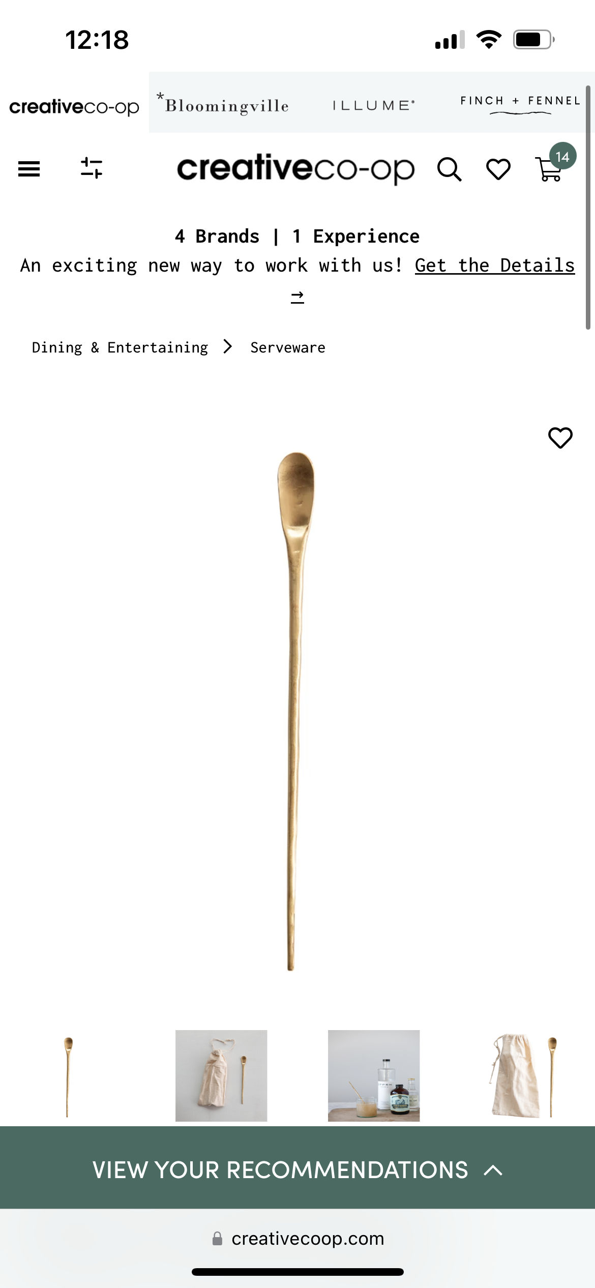 Brass Cocktail Spoon