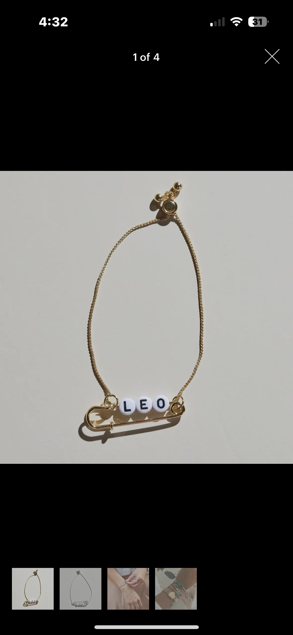 safety pin bracelet