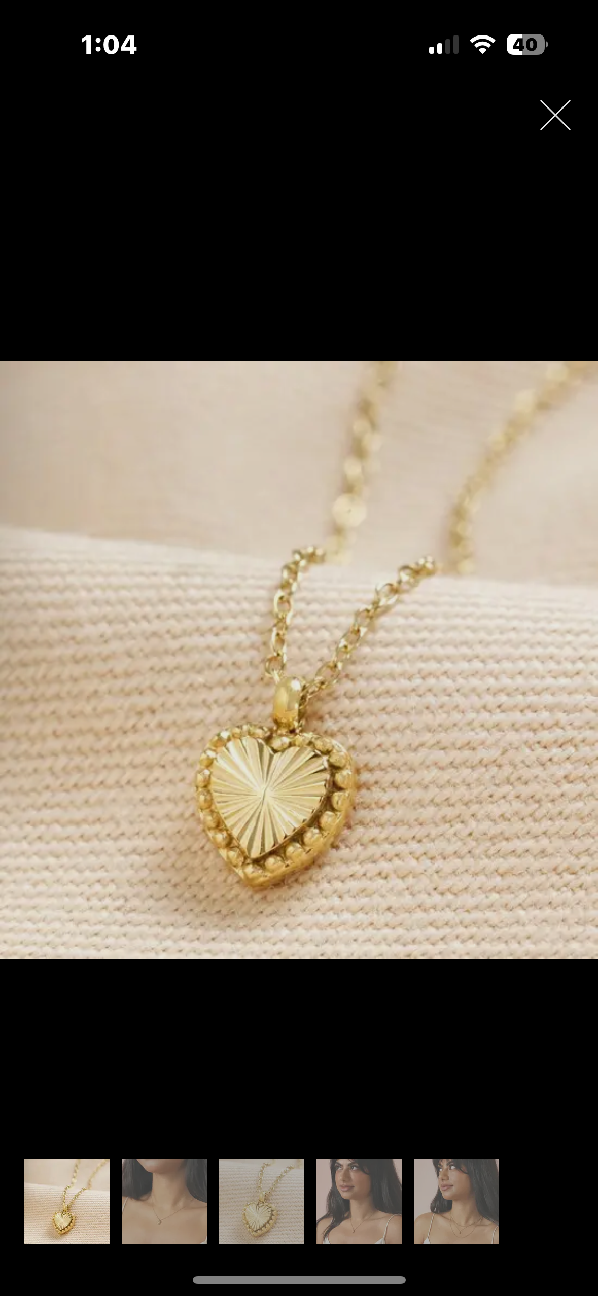 Antique heart pendant