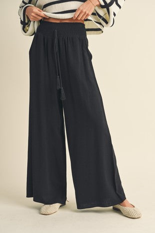 black linen pants
