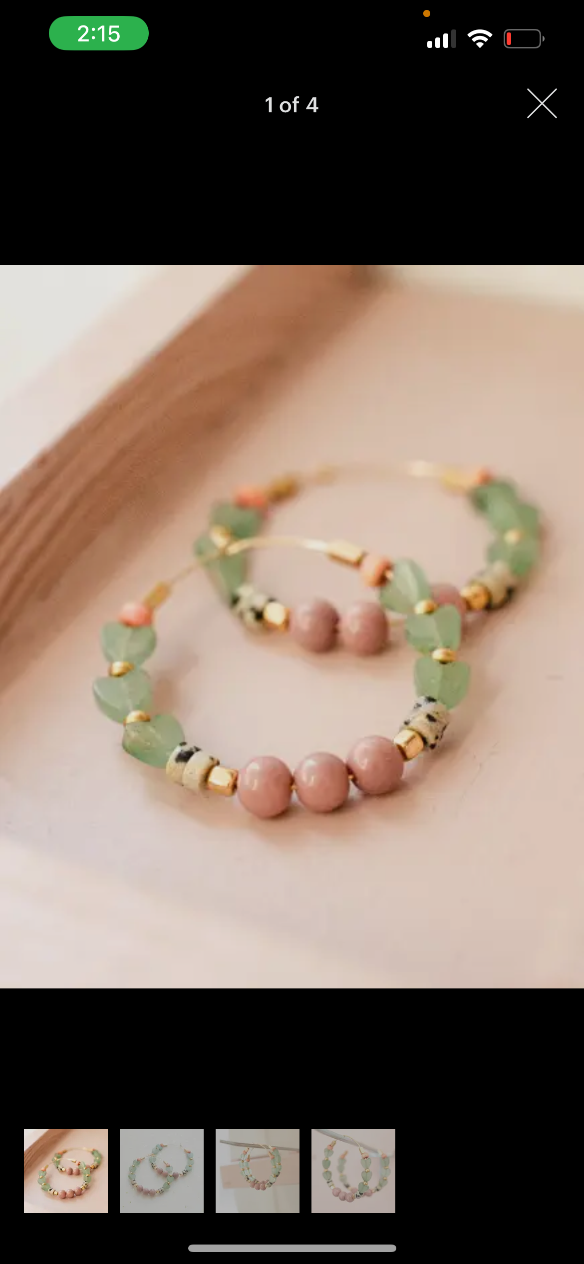 Pastel Heart Hoops