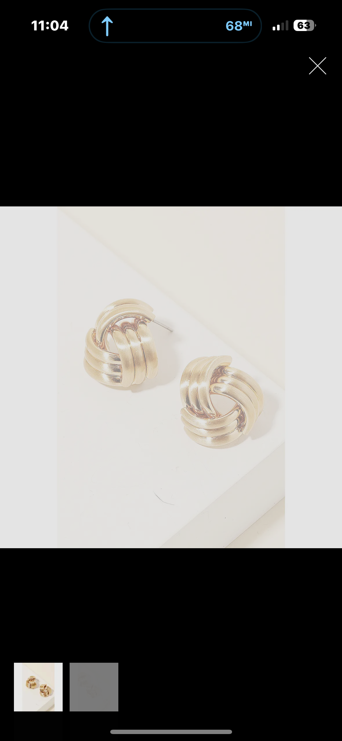 gold knotted earrings