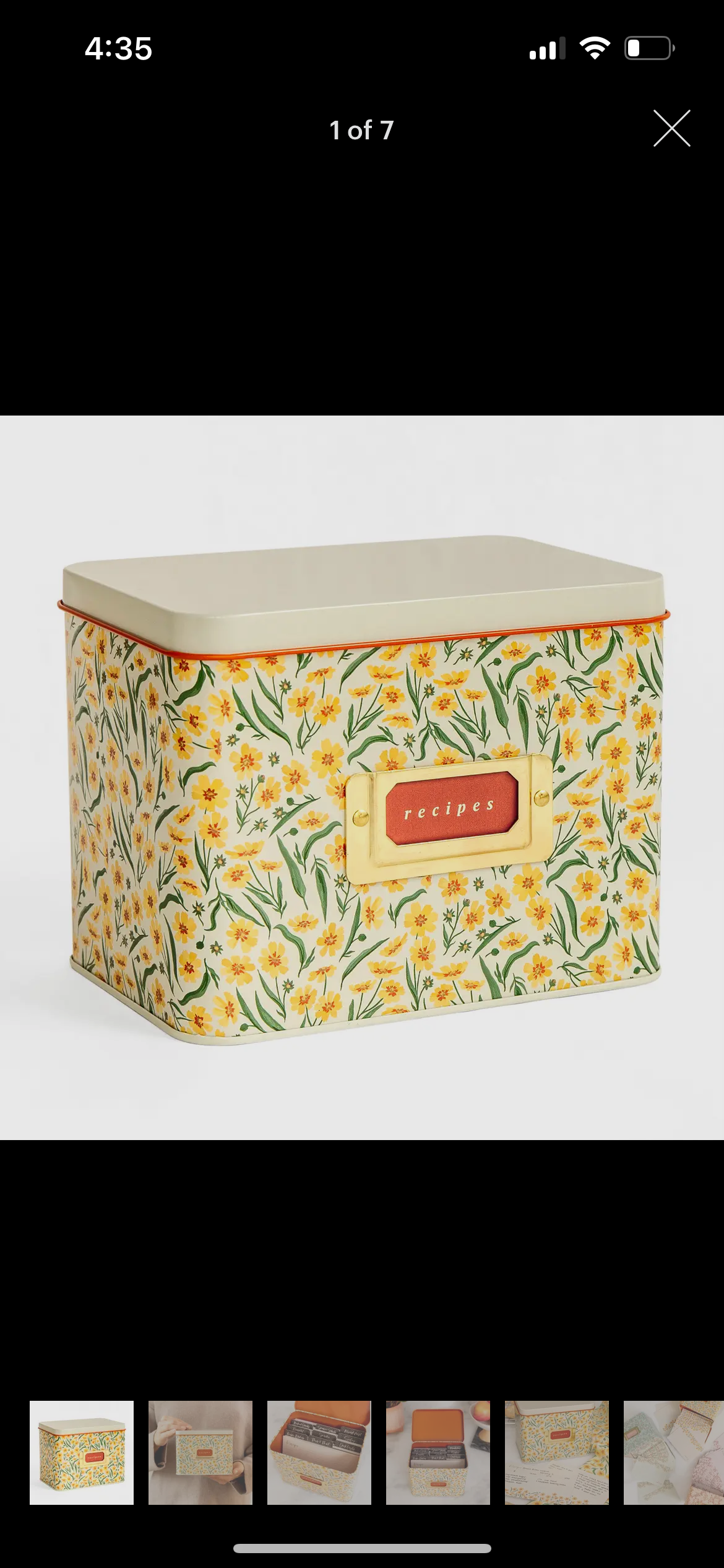 Tin Recipe Box