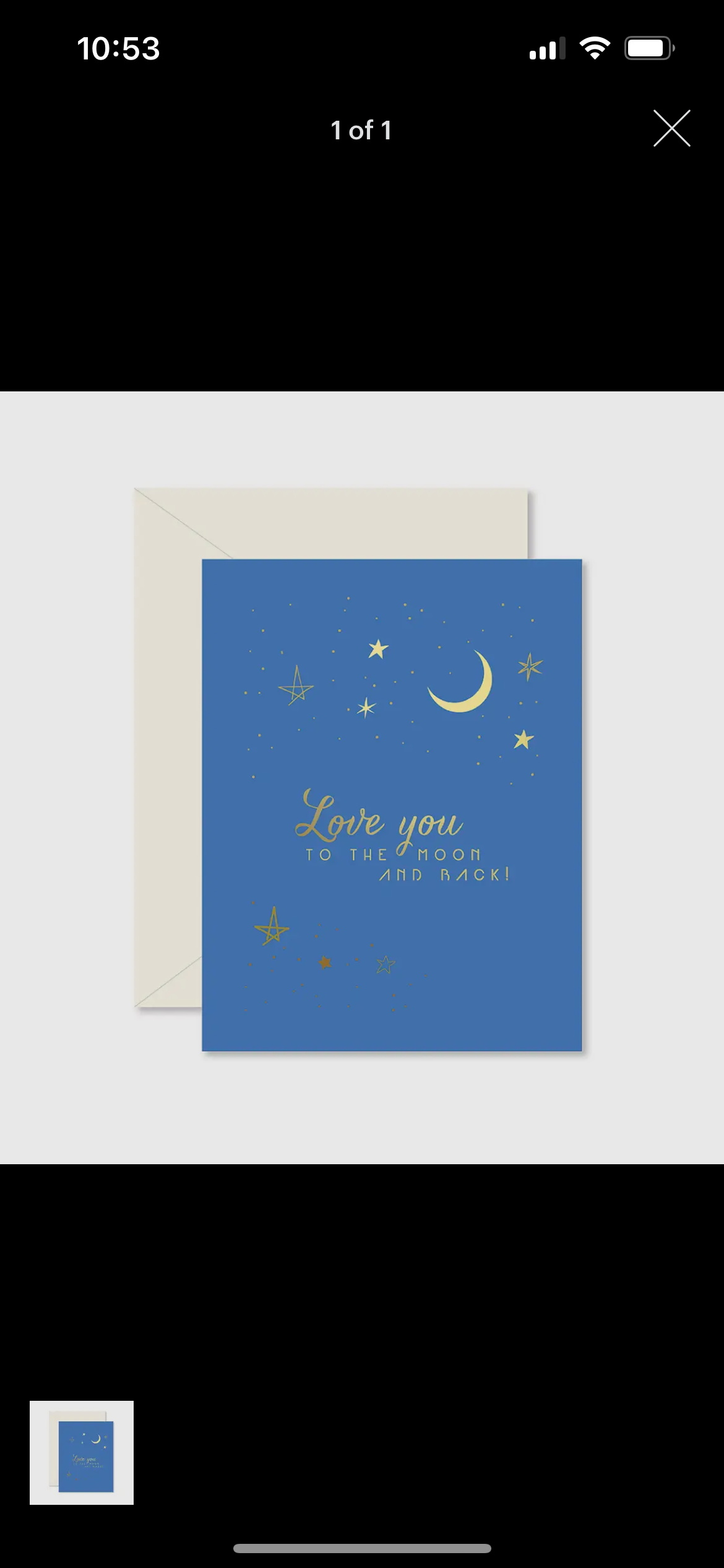 Moon and Back Card