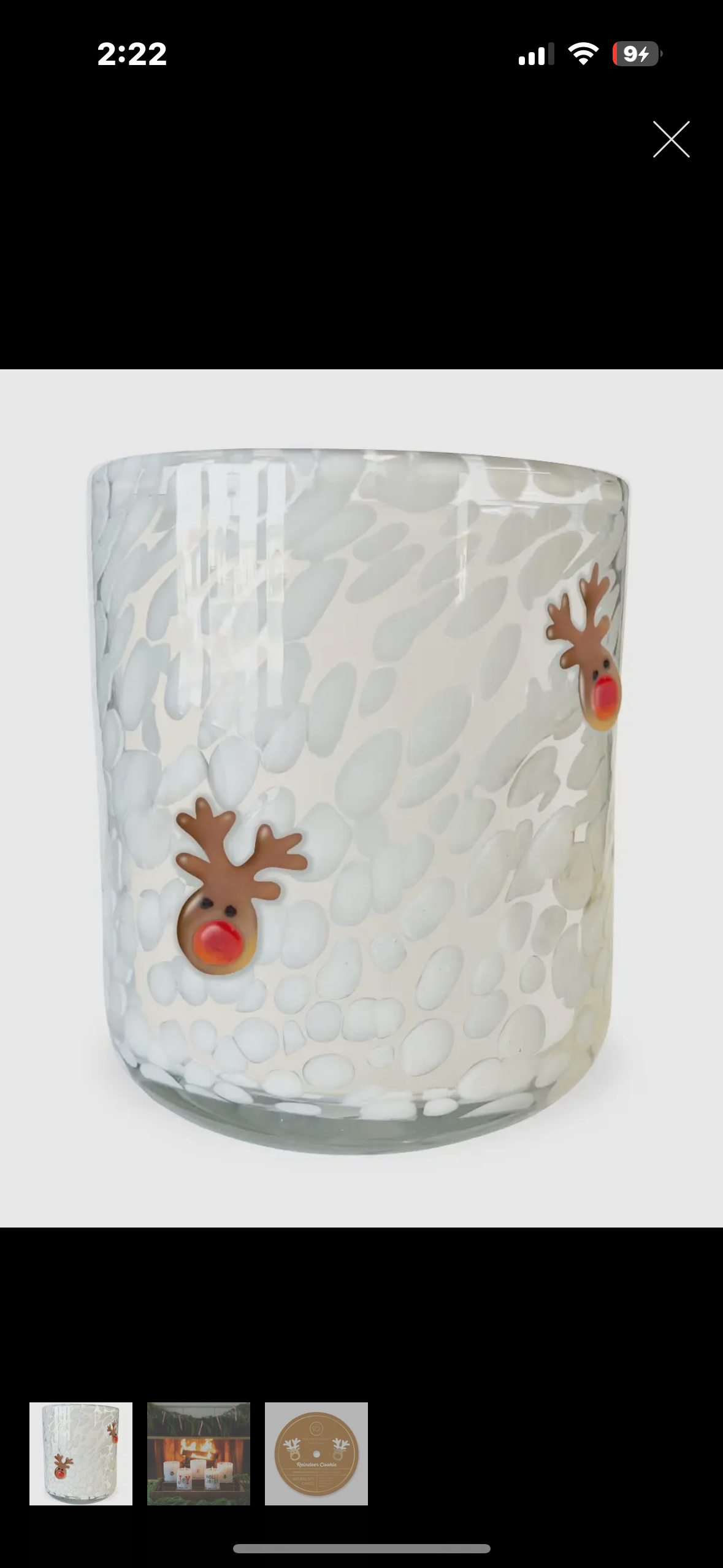 reindeer icon candle