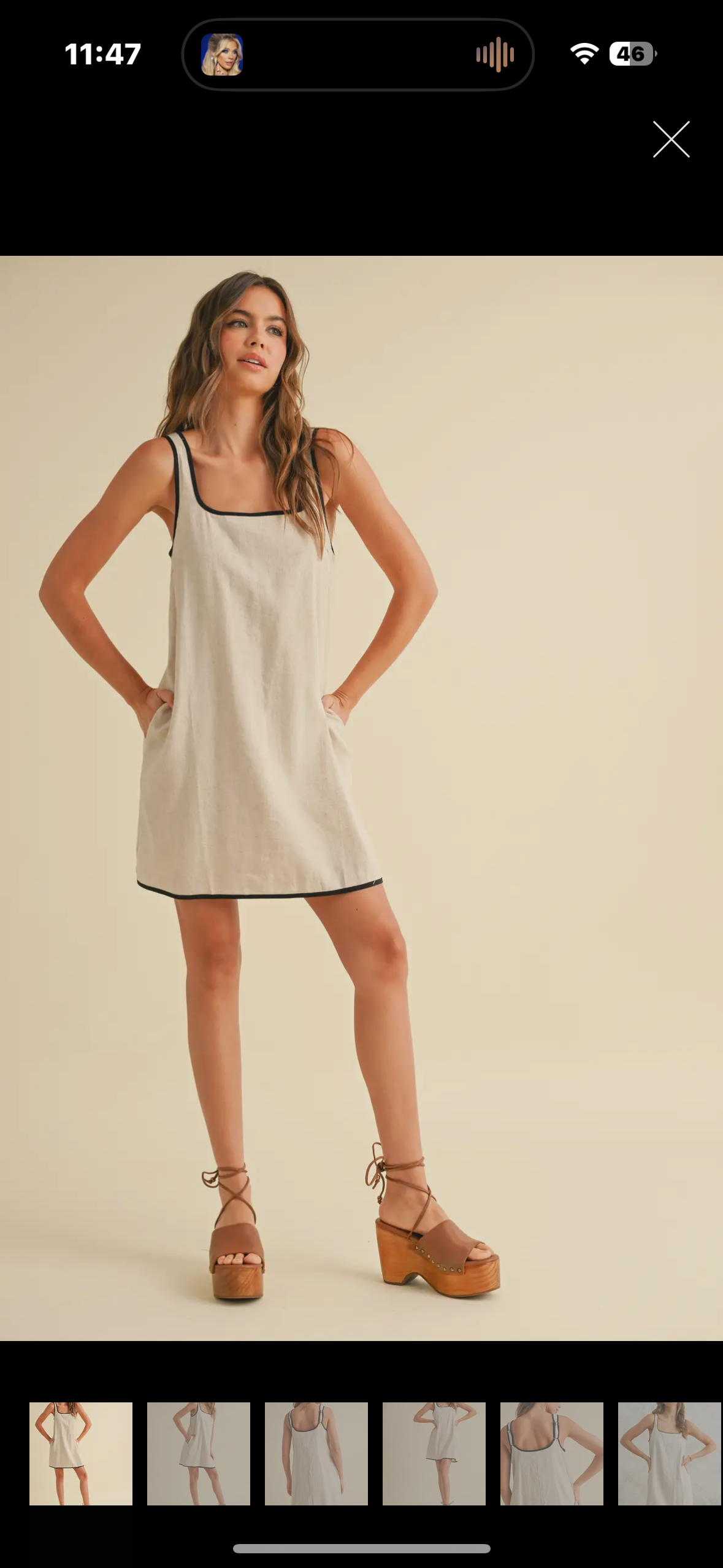oatmeal linen dress