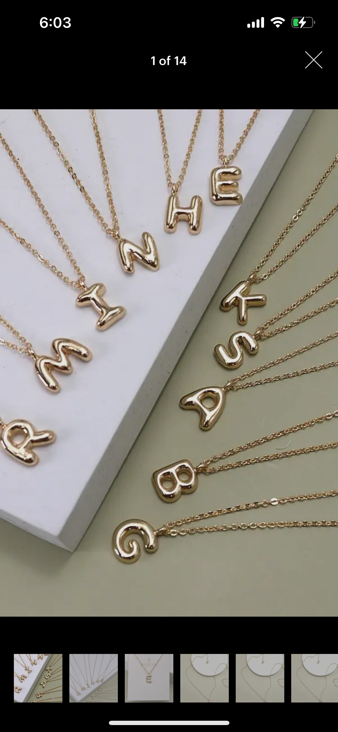 Bubble Initial Necklace