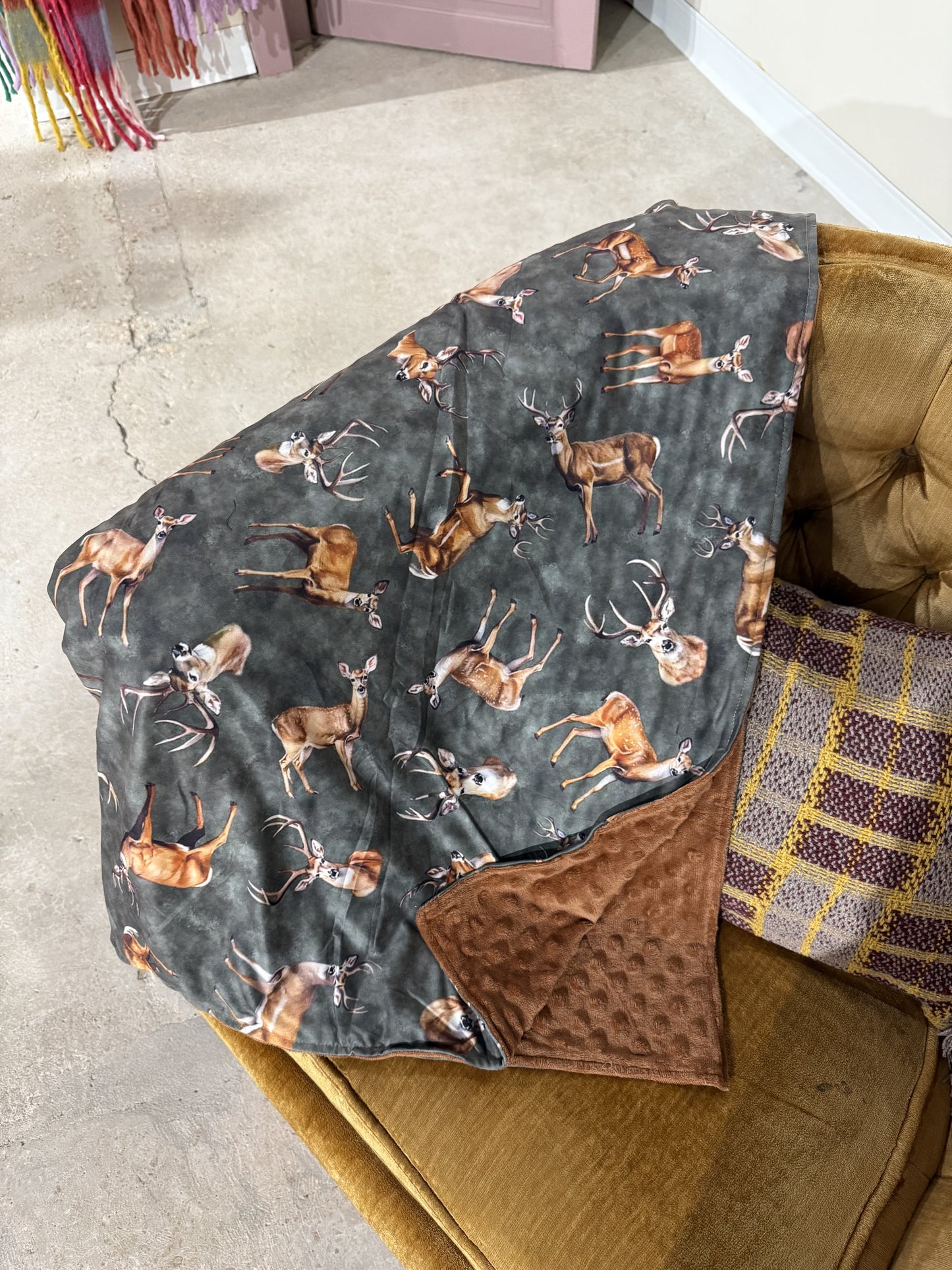 Deer Minky Blanket