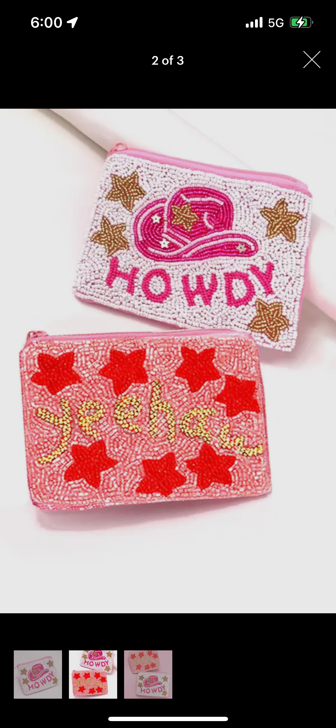 Cowgirl coin purse