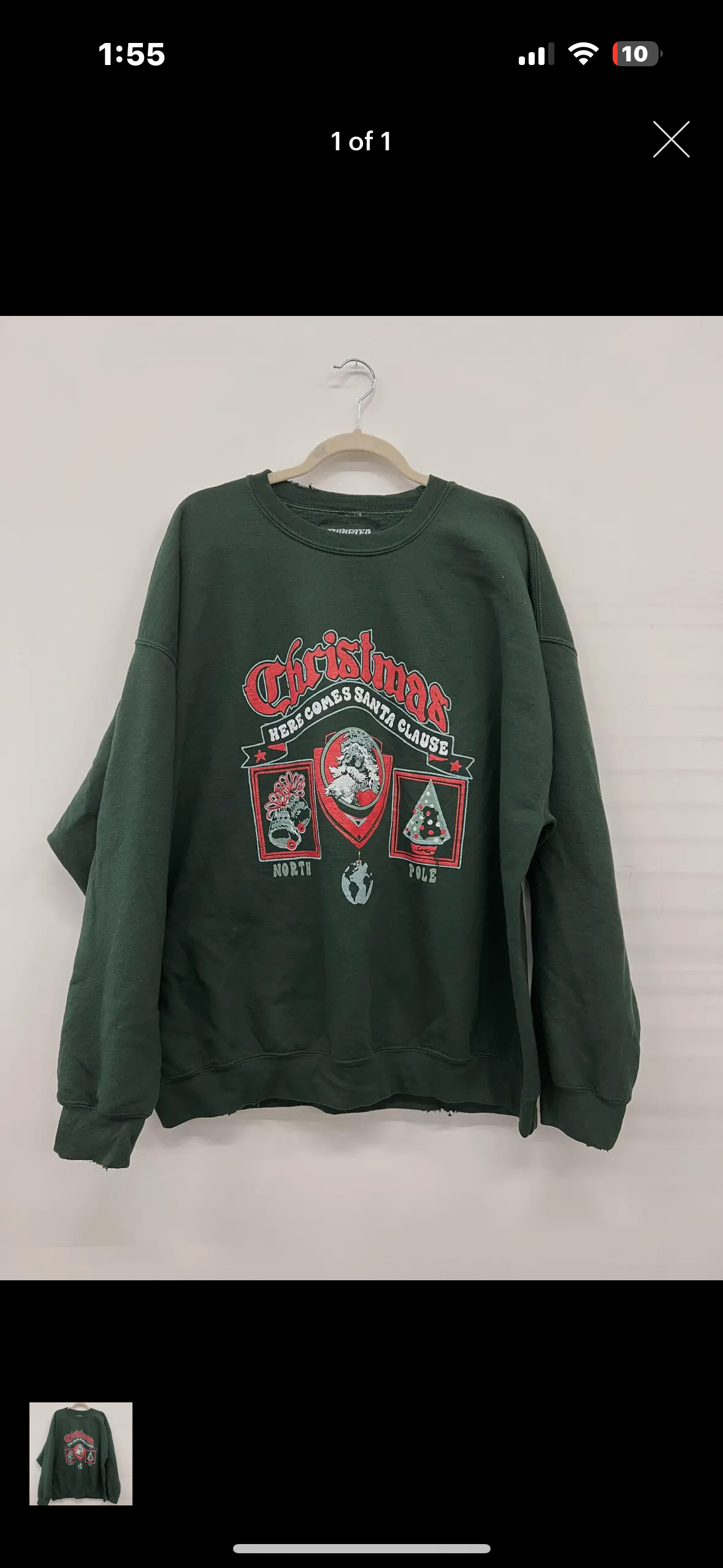 thrifted Christmas crewneck