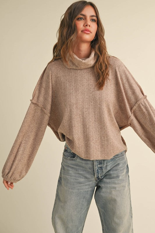 mocha turtle neck