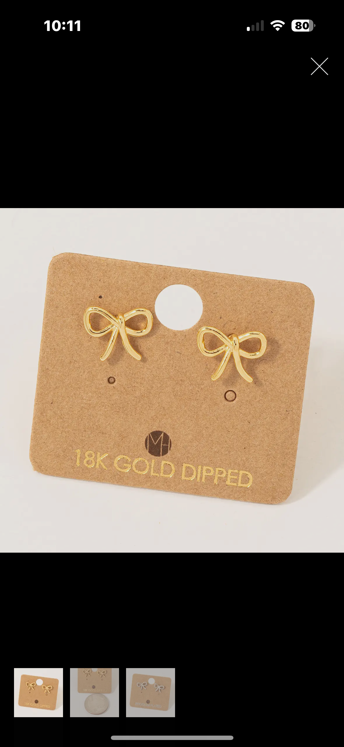 mini bow studs