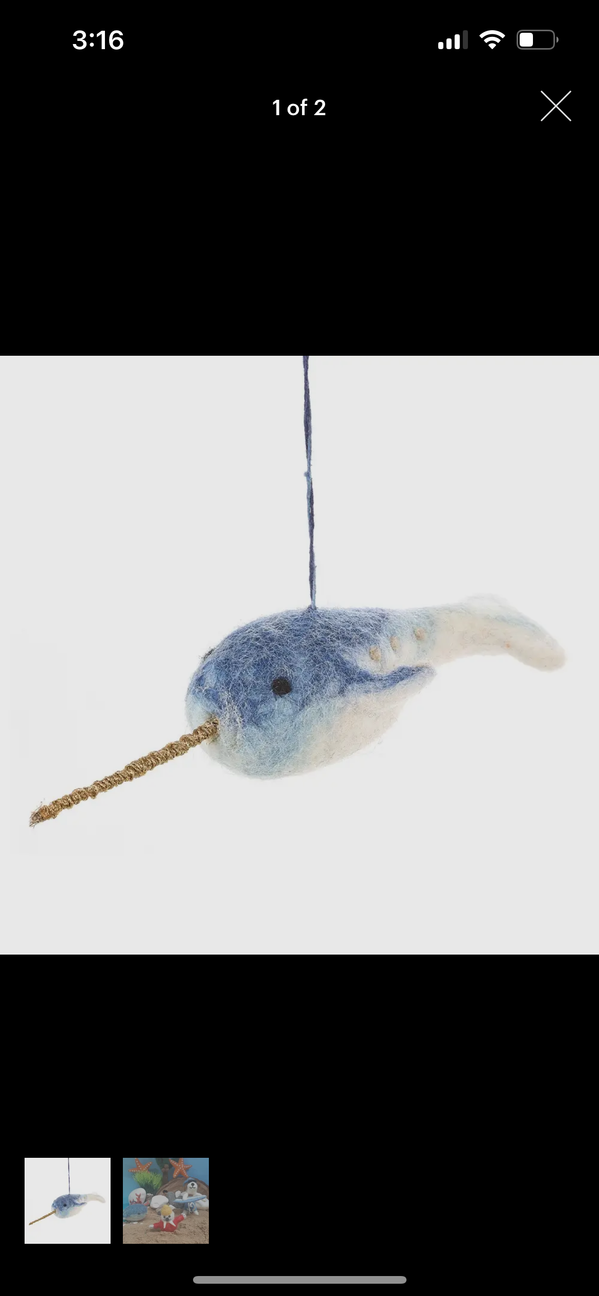 Narwhal Ornament