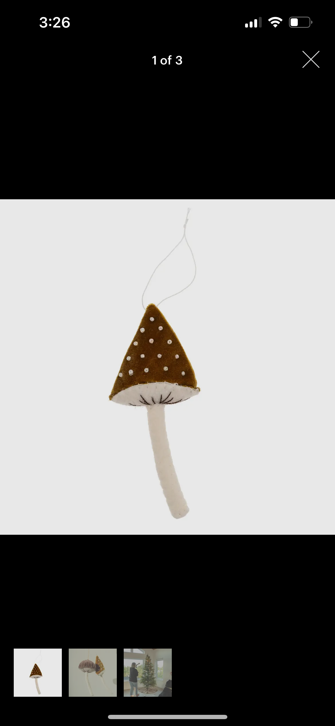 Felt Mushroom Ornament