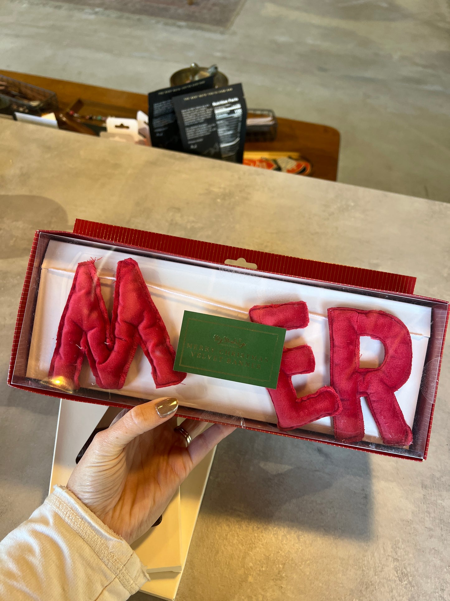 Red Velvet Christmas Banner