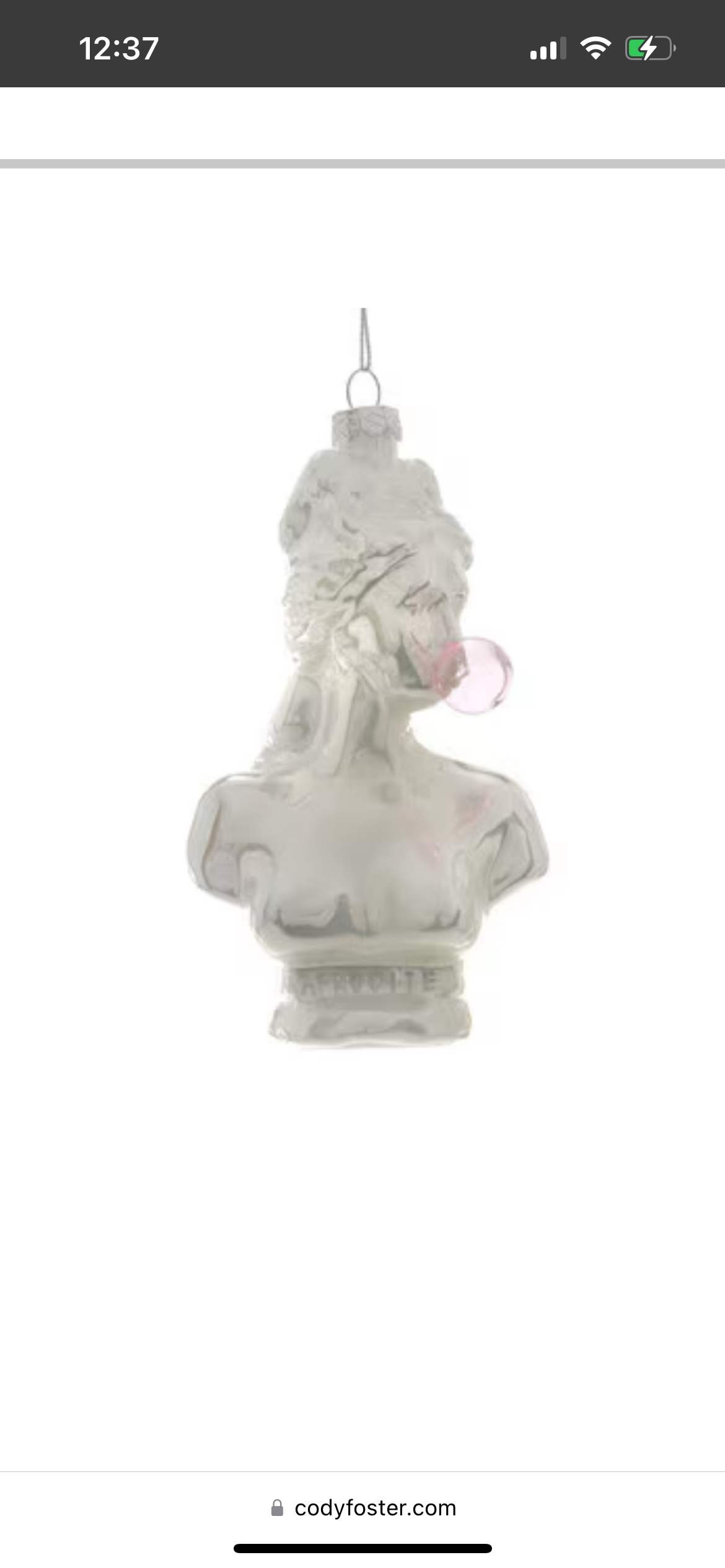 Classical Bubble Gum Bust Ornament