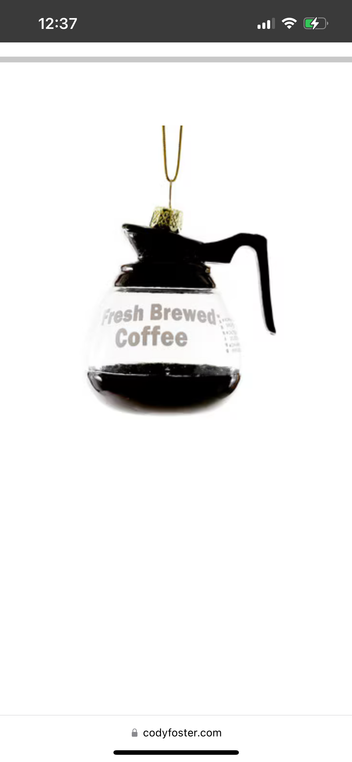 Coffee Pot Ornament