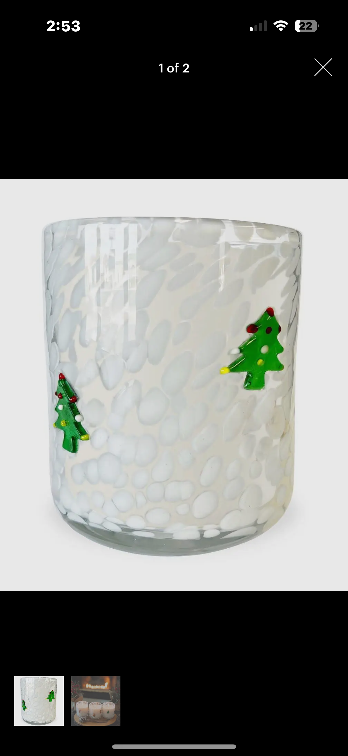 holiday speckled candle