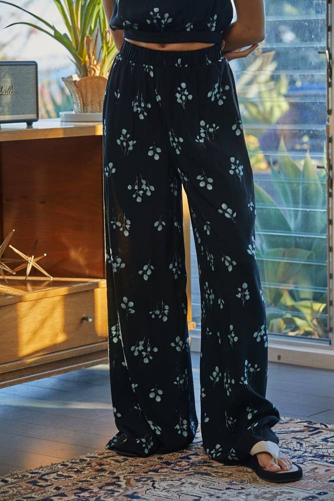 dark floral pants