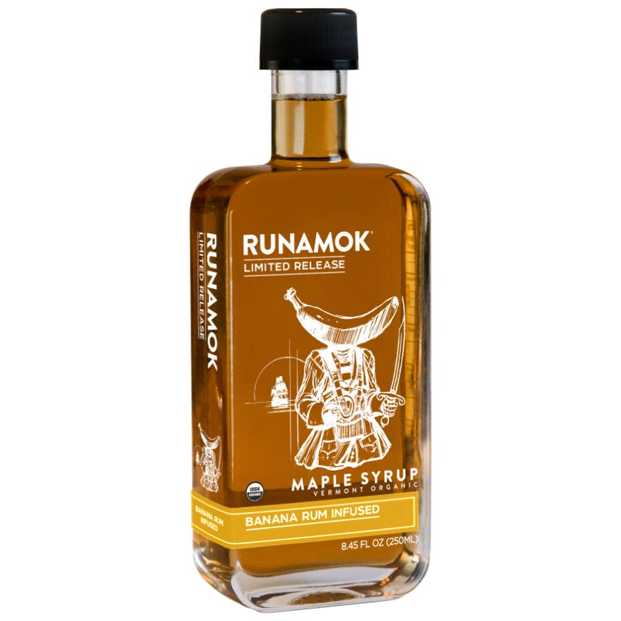 Banana Rum Infused Organic Maple Syrup