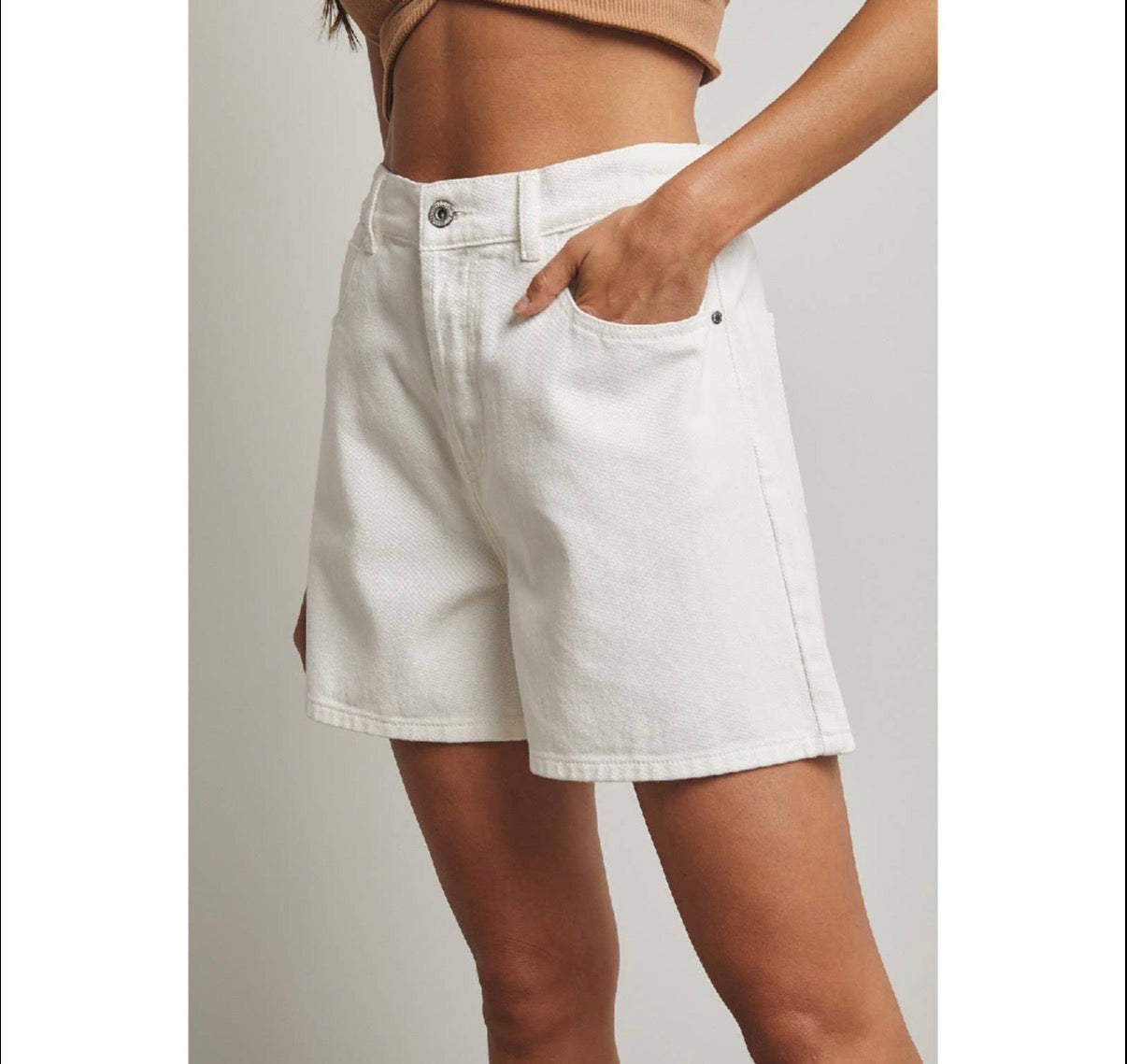 white cotton shorts