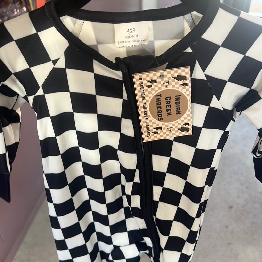 Blk/wht Check Zippy