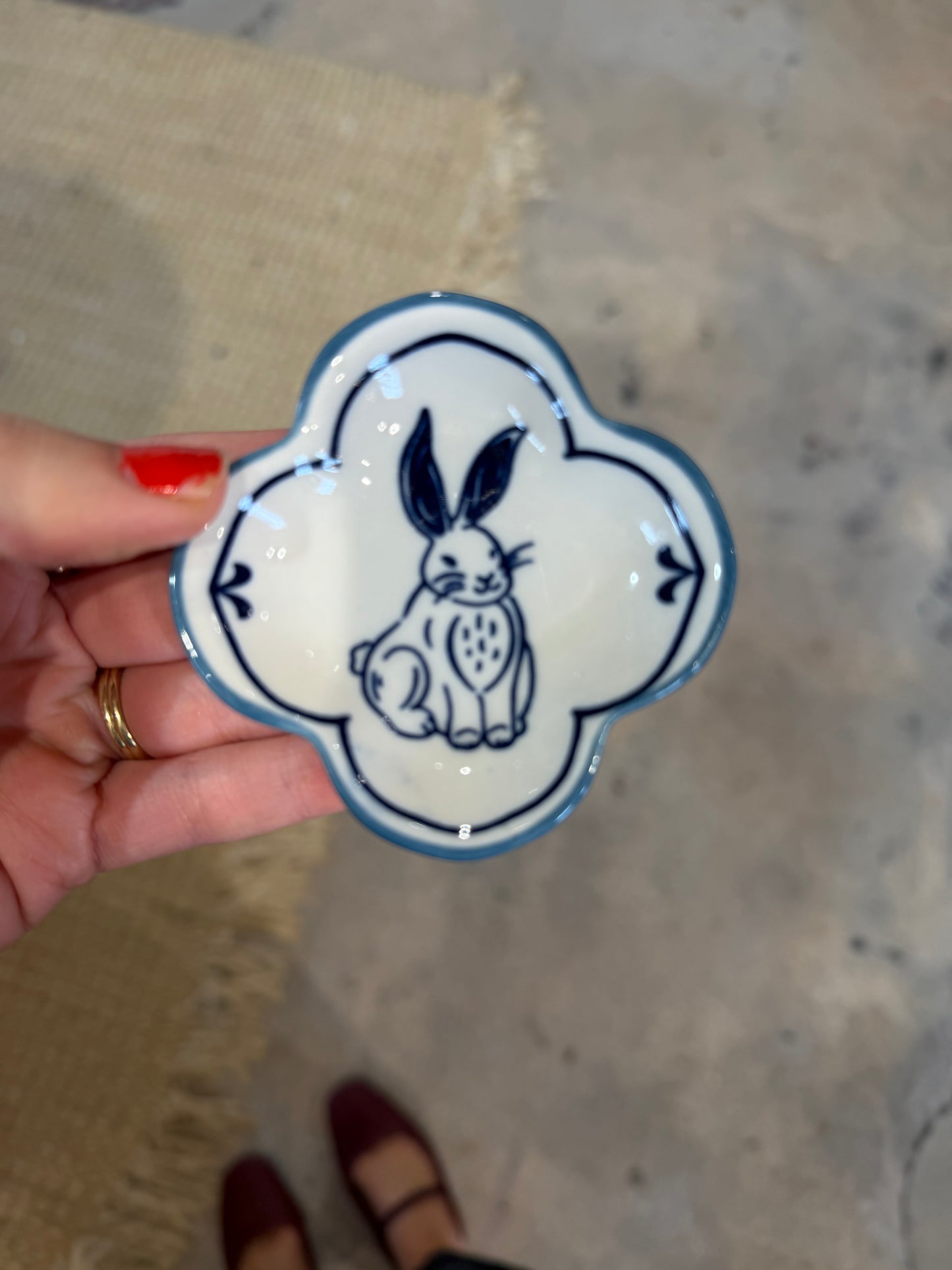 bunny trinket dish