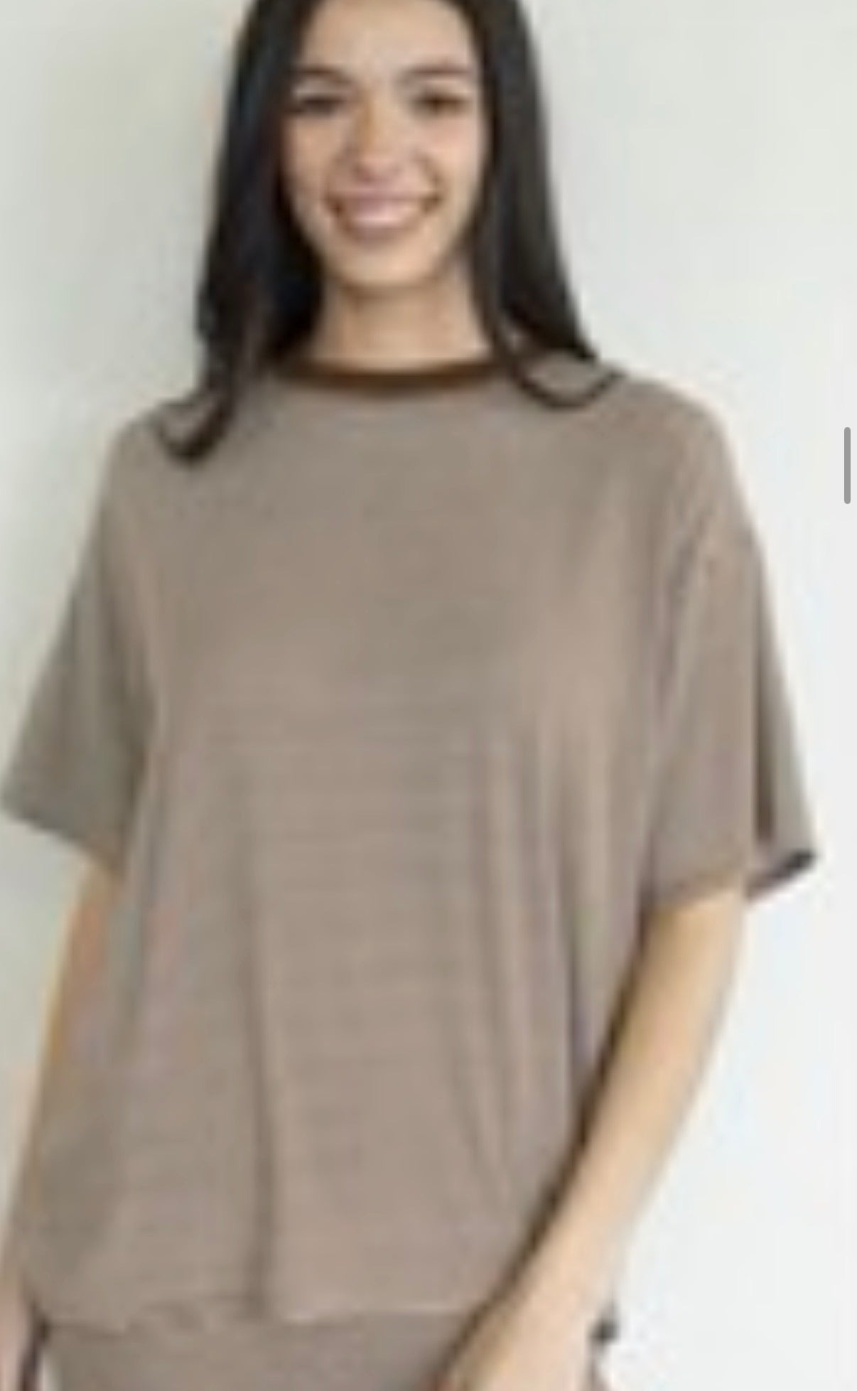 brown striped tee
