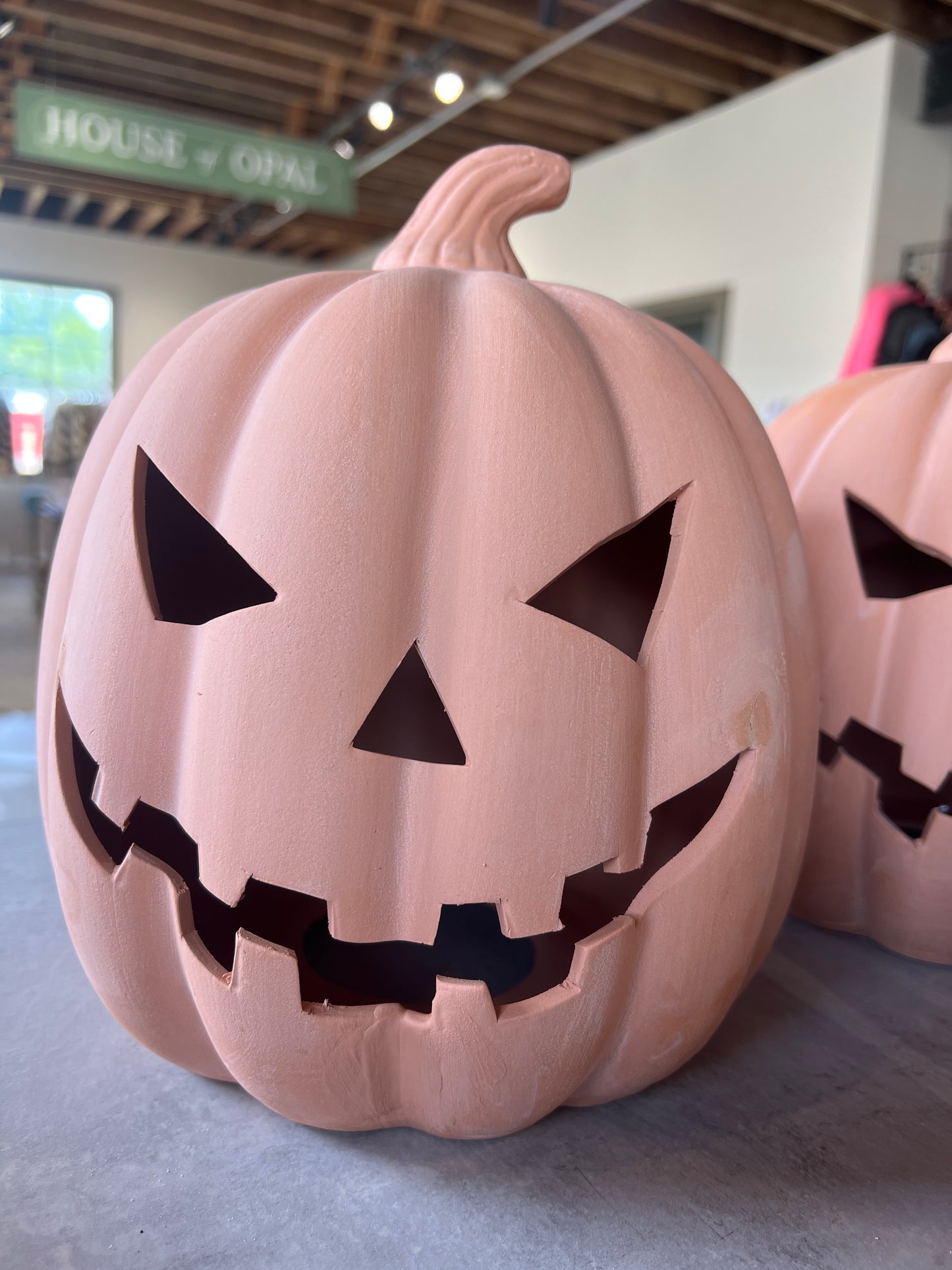 Large Terra Cotta Pumpkin