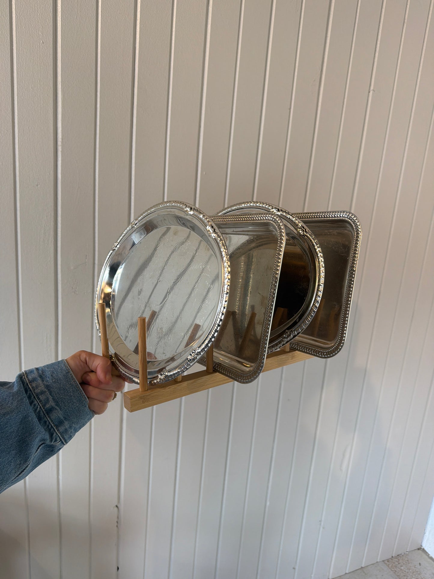 silver tray