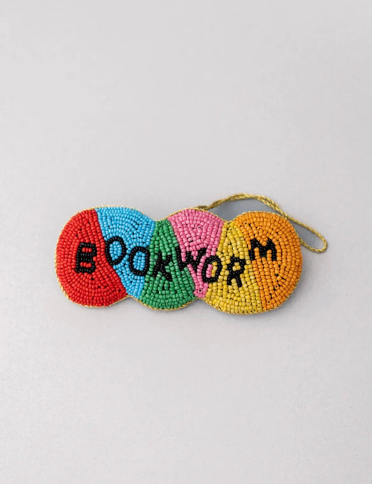 Beaded Ornament Bookworm