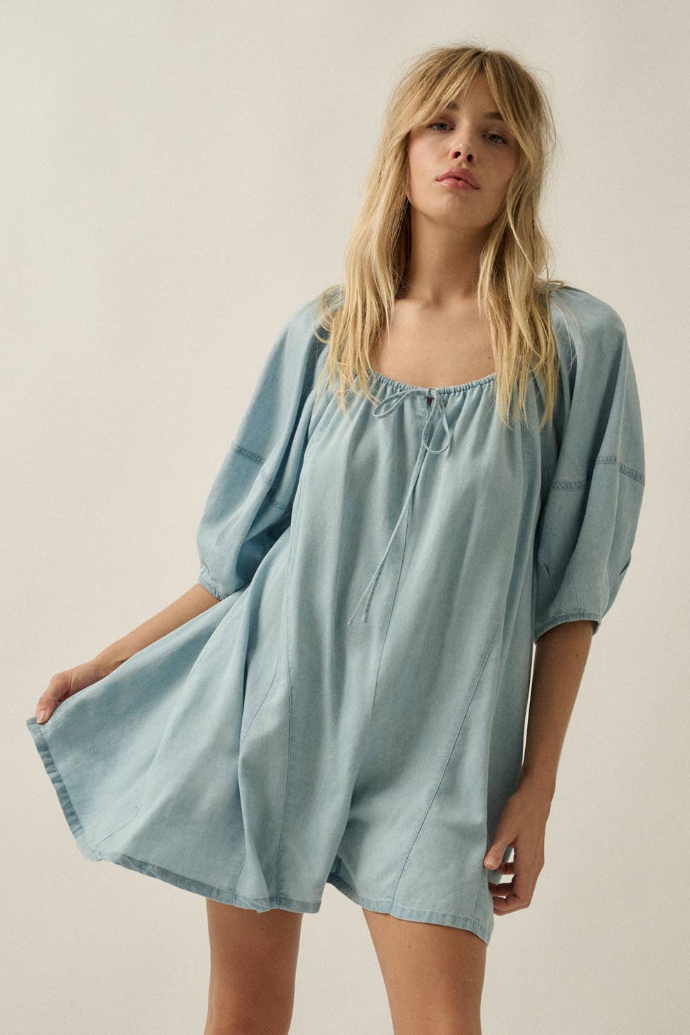 denim romper