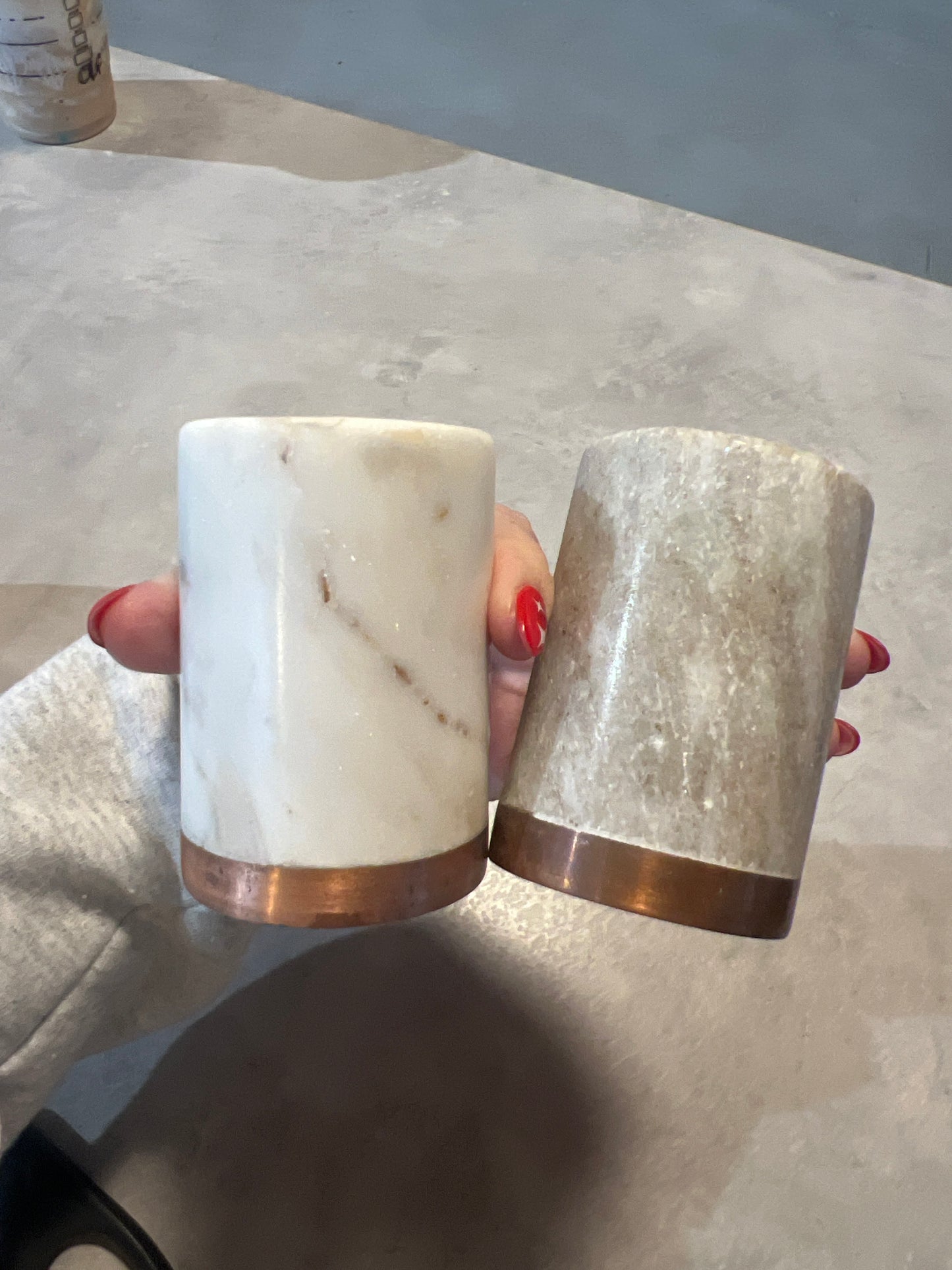 Marble Salt and Pepper Shakers