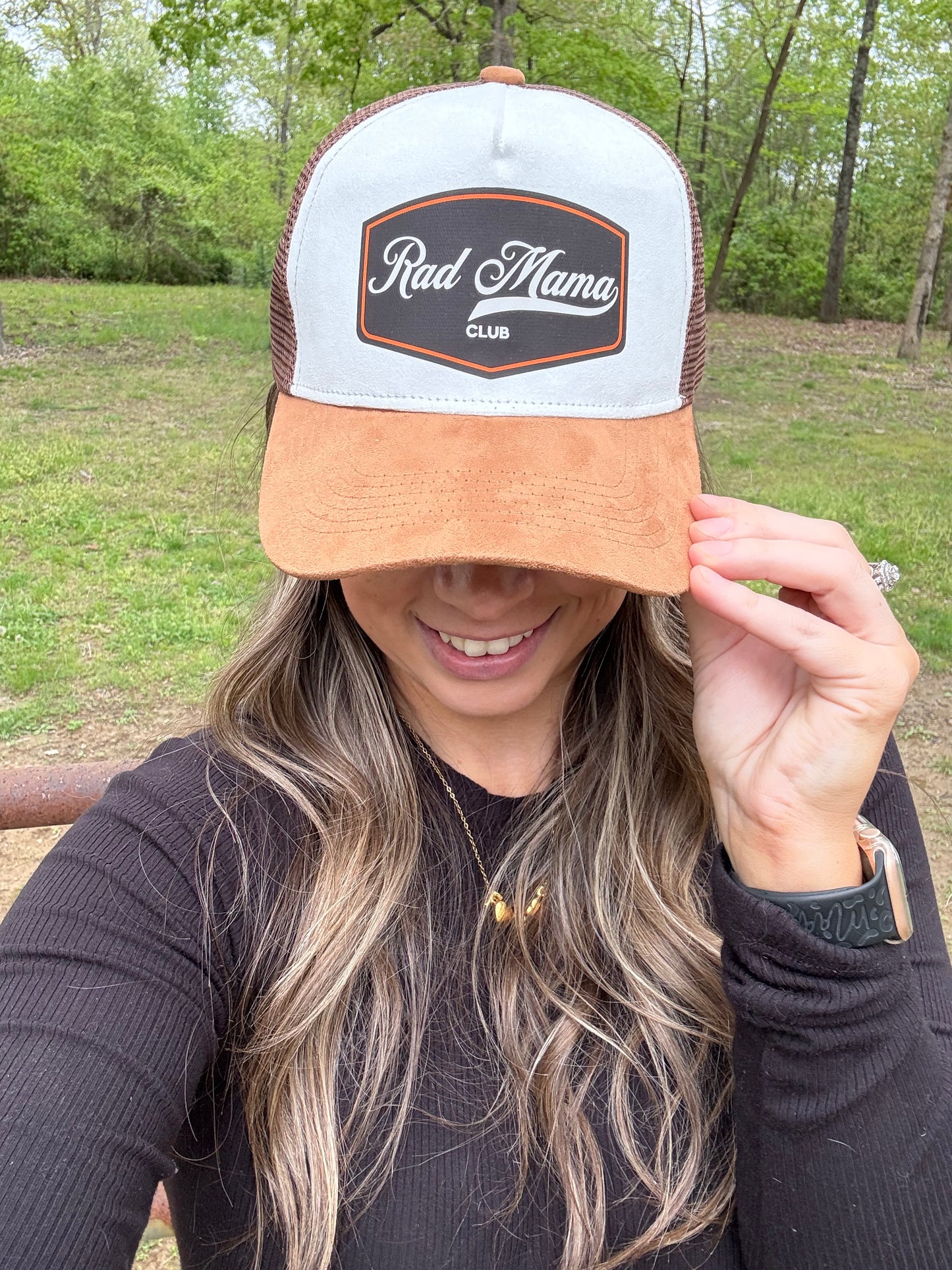 Rad Mama White/Brown Suede Hat