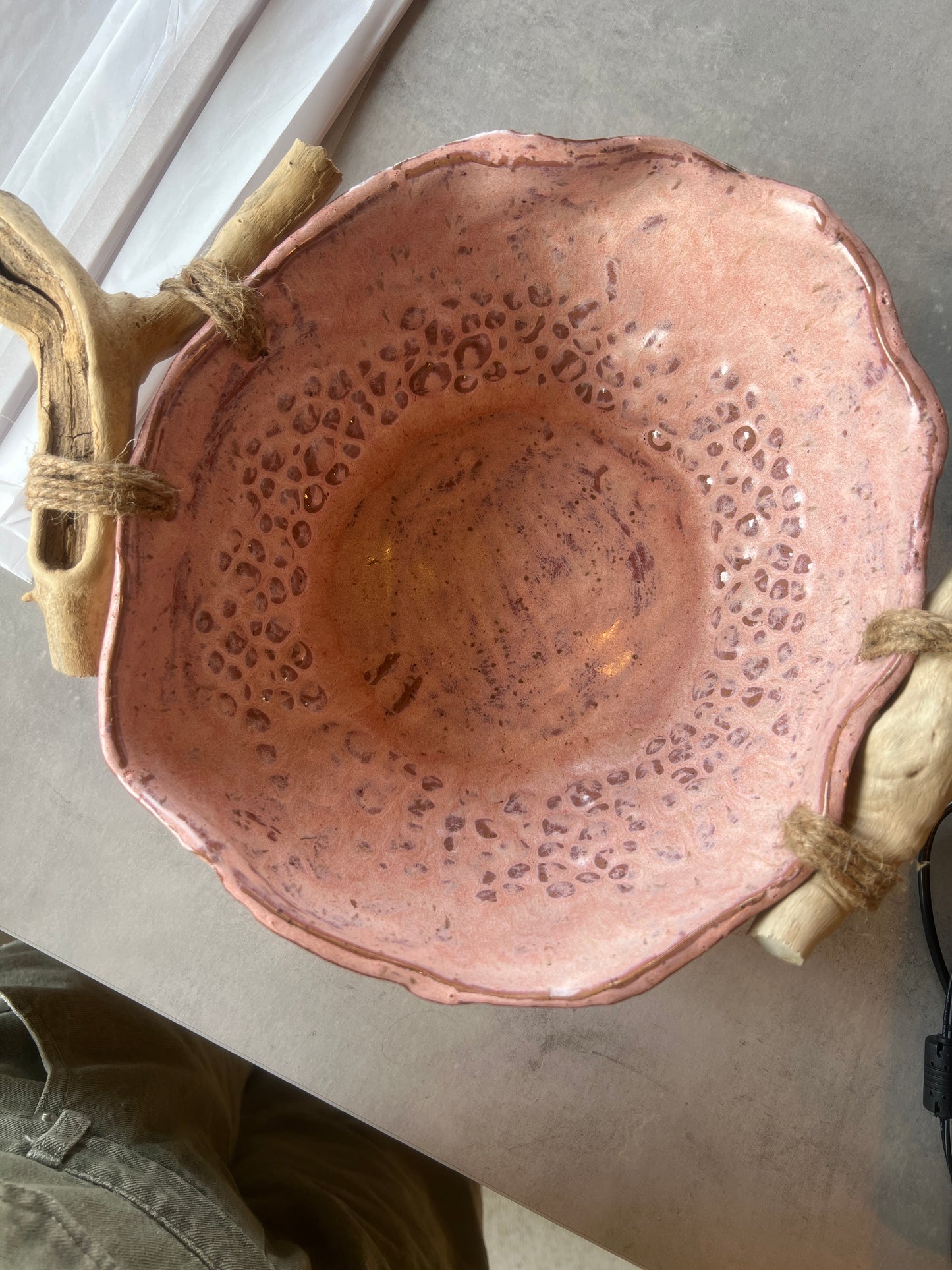 Wood Handle Bowl