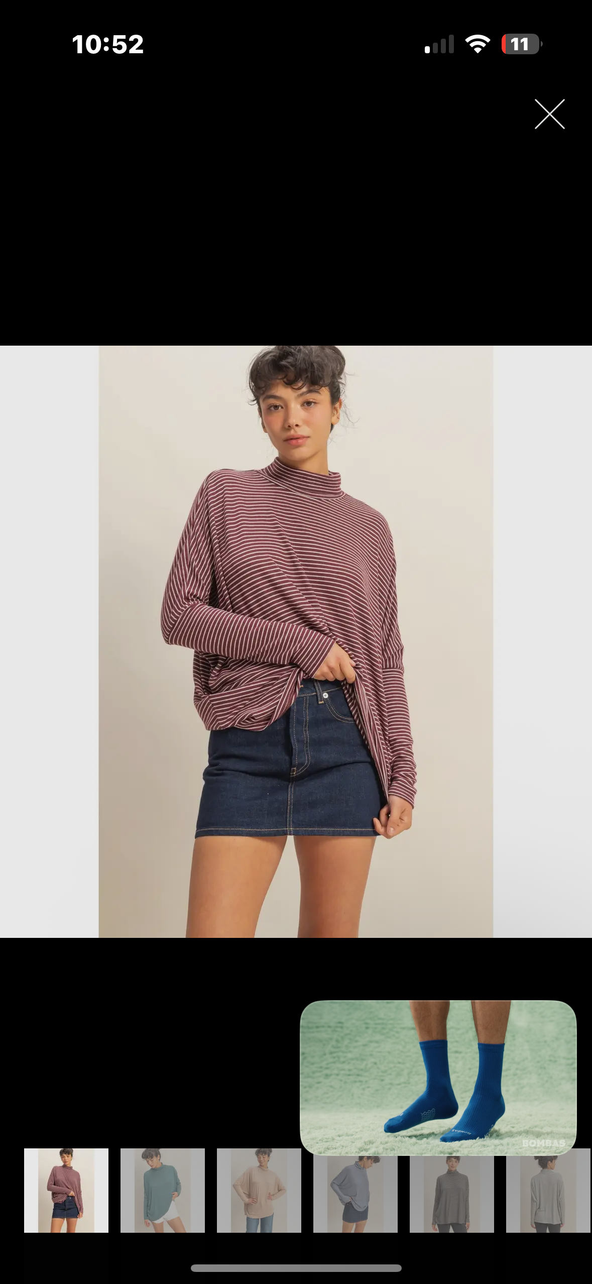 plum mock neck