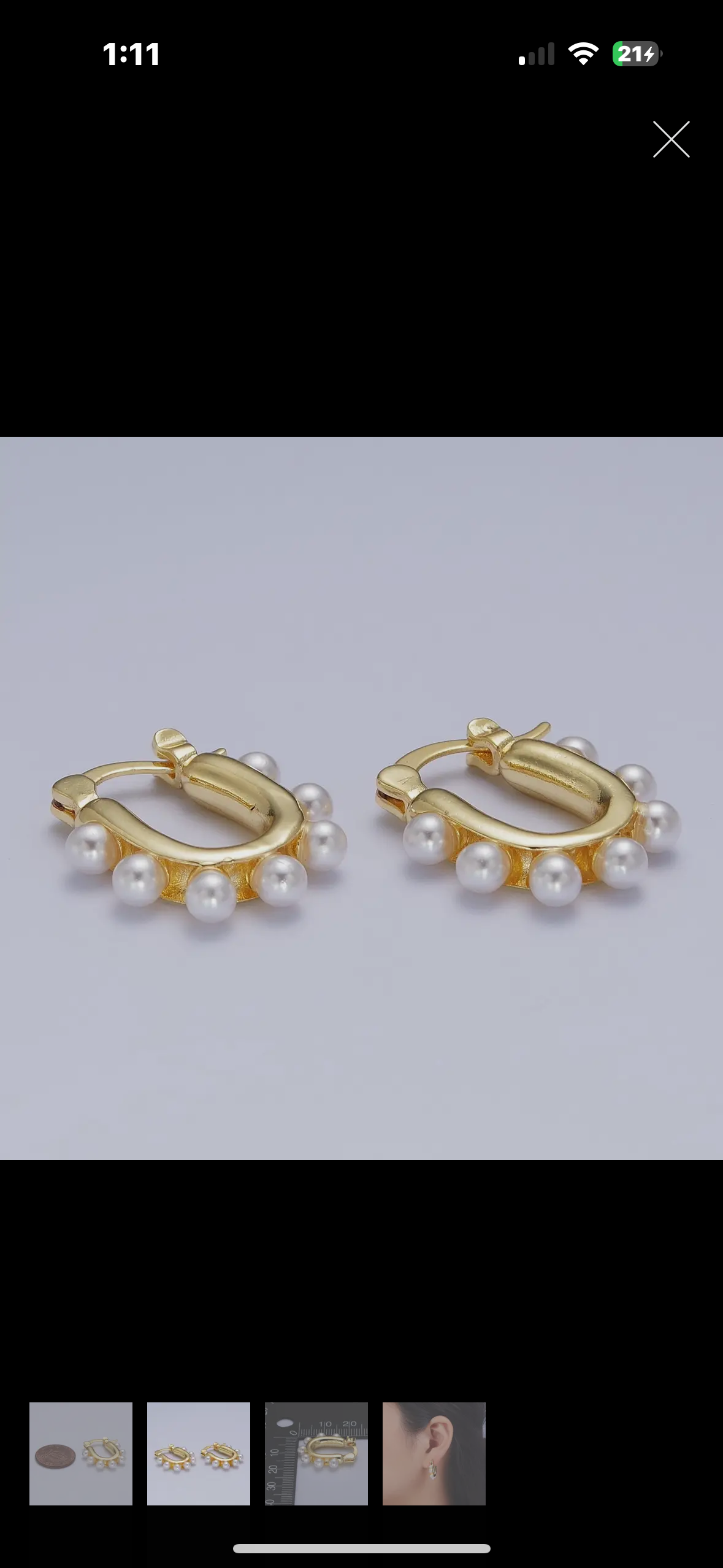 Pearl hoops