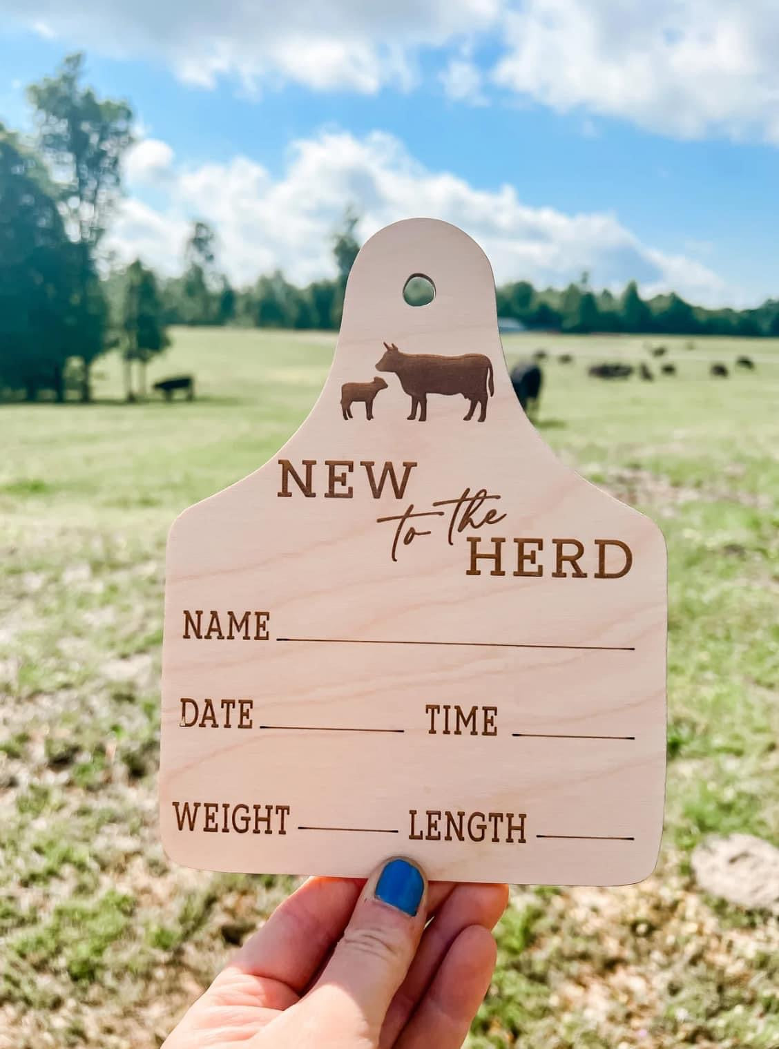 New to the Herd Wood Sign