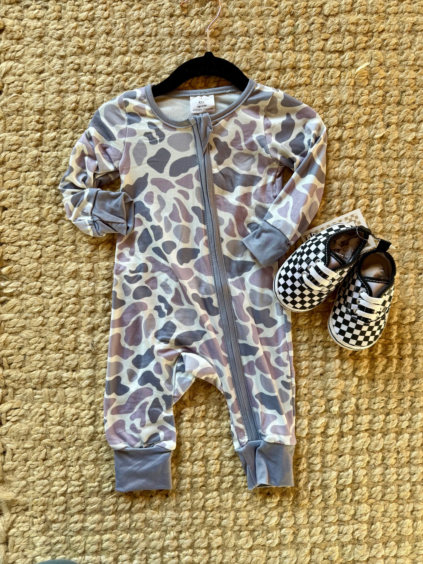 Gray Camo Zip Sleeper