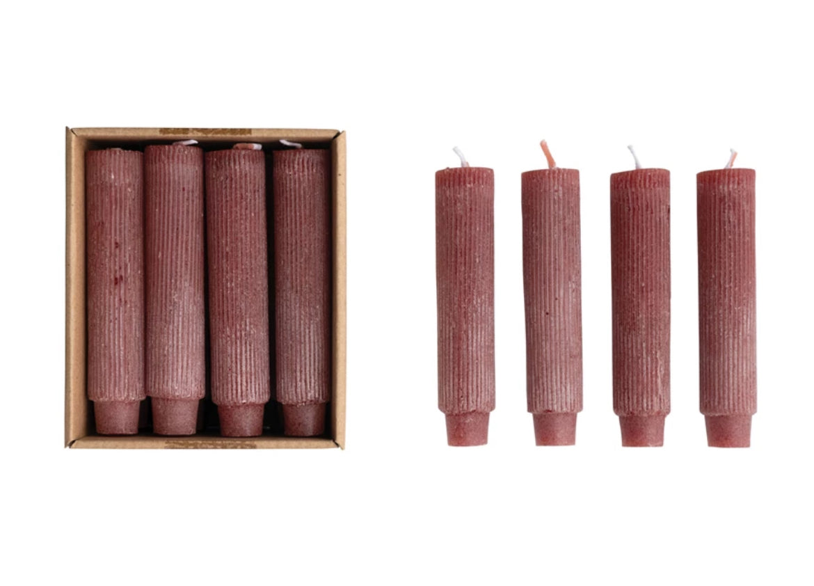 Small Pleated Taper Candle
