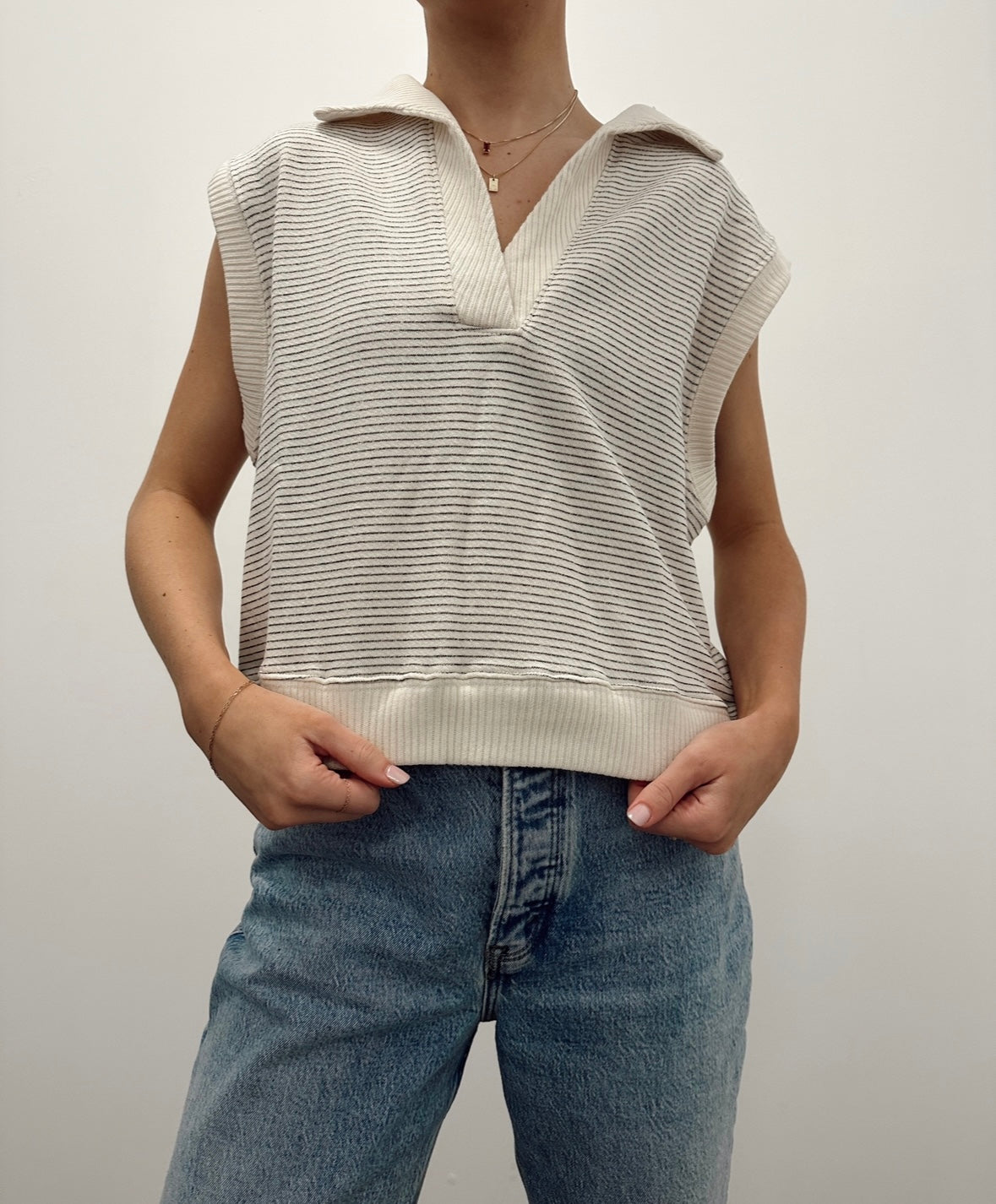 Striped V-Neck