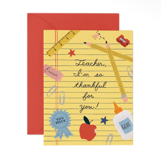 Thankful Teacher Card