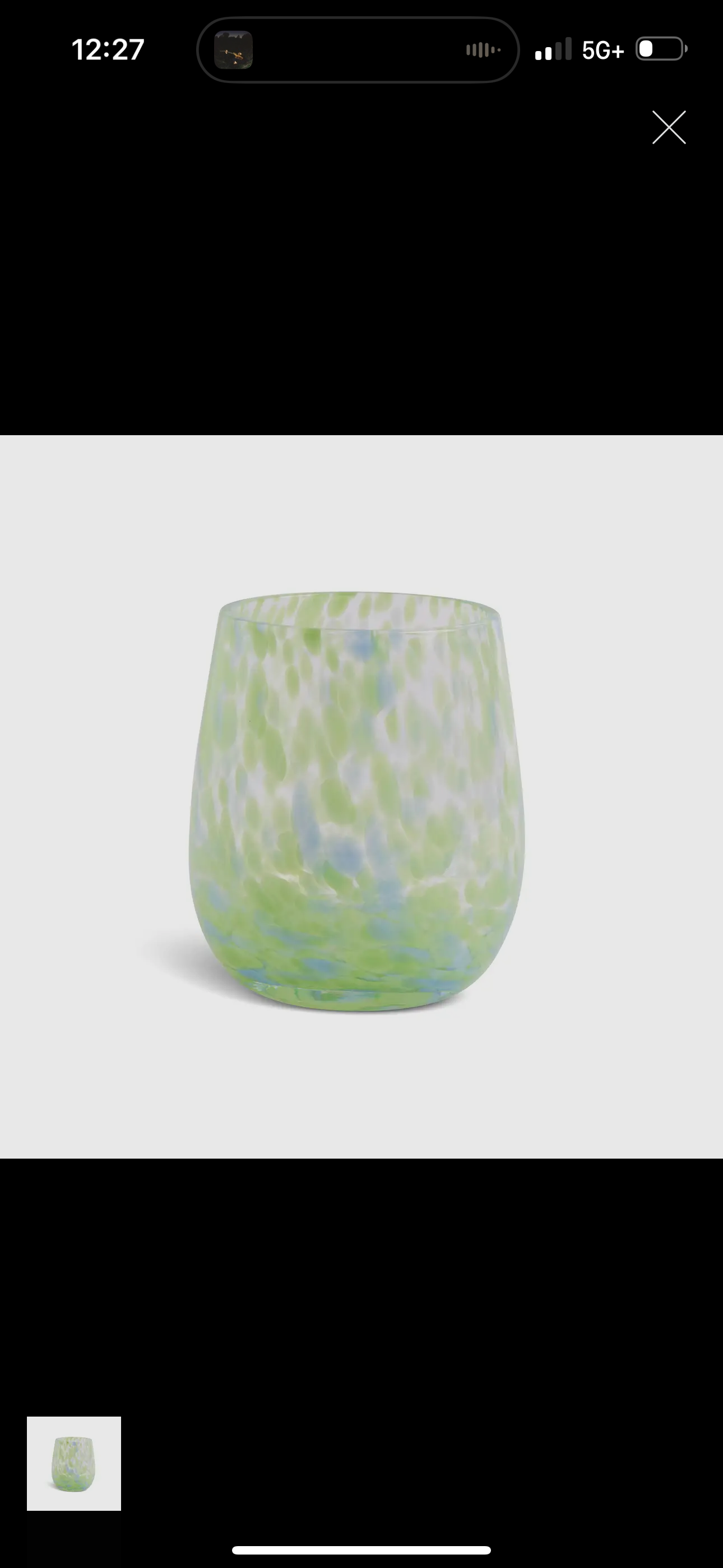 Speckled Mint Wine Glass