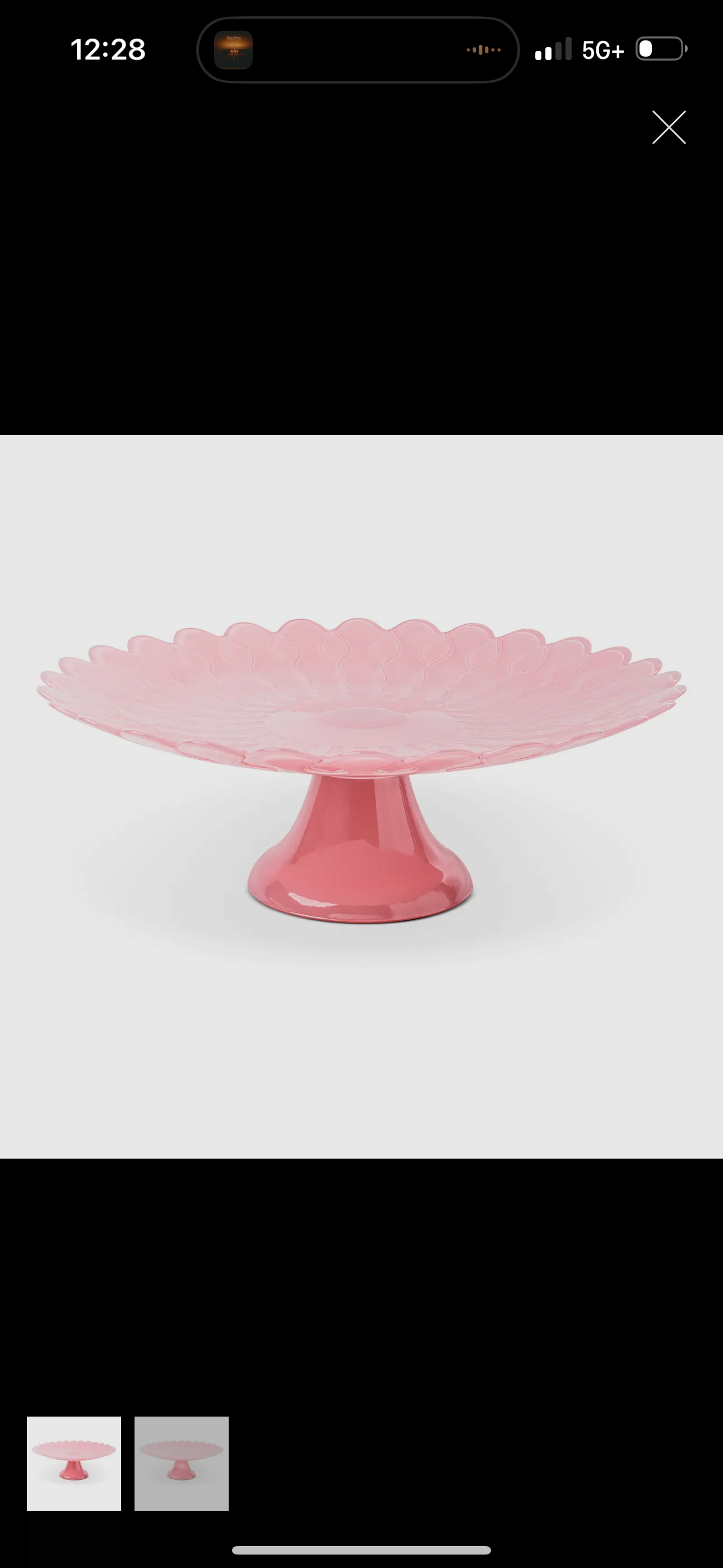 Scalloped Pink Cake Stand