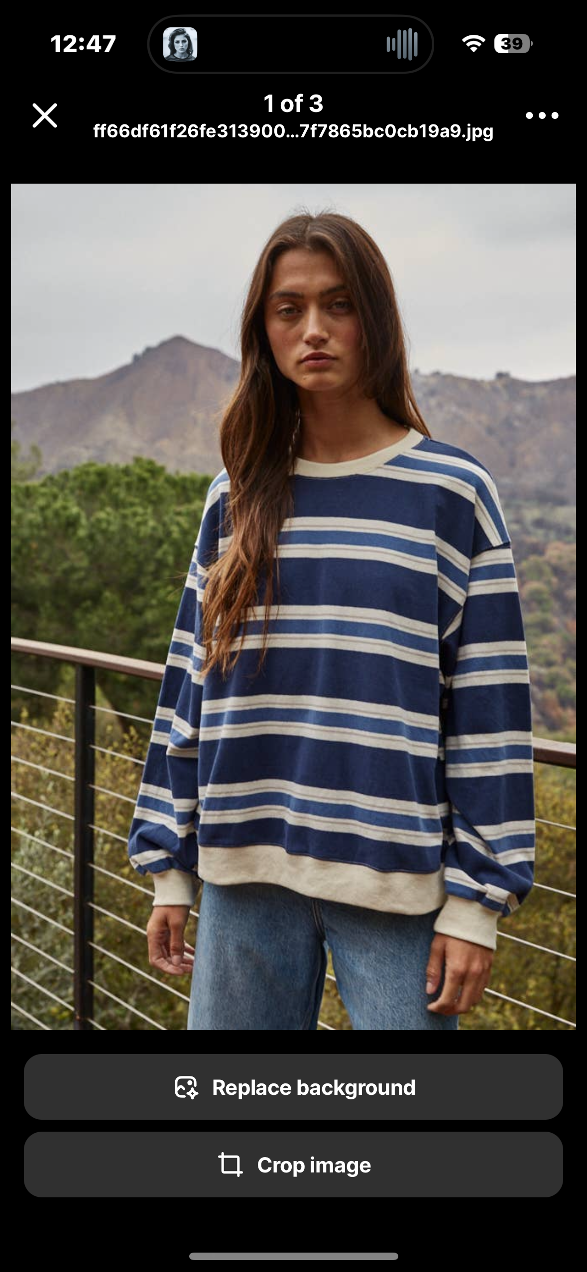 macey striped pullover